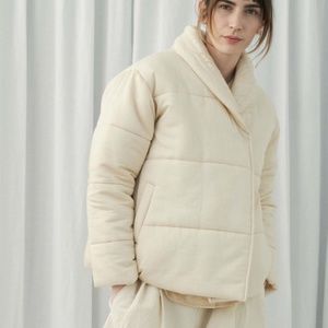 Micaela Greg Puffer Jacket in Cream